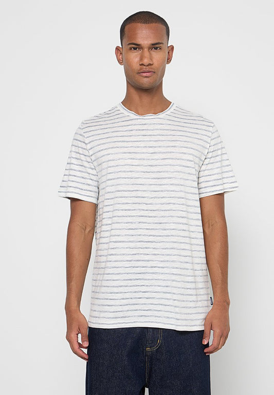 Mustang Style Austin (1016269) Modern Basic Regular Fit T Shirt White (ZZO2Y9561-T00) Men