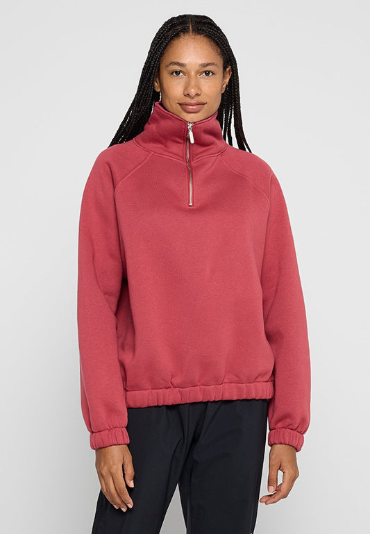 Swedish Fall Free Spirit Zipup Sweater Dark Rosé Red (ZZO1J3230-J00) Women