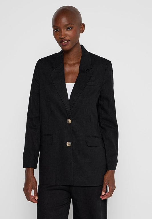 Selected SLFGULIA PENELOPE LS RELAXED BLAZER Black (ZZO2K0H03-Q00) Women