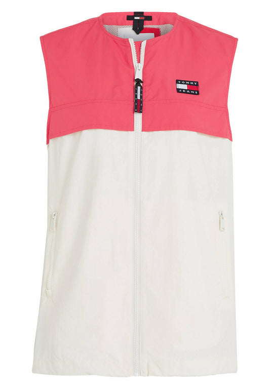 Tommy Jeans Colour Blocked Chicago Windbreaker Vest Pink (TOB21G06M-J11) Women