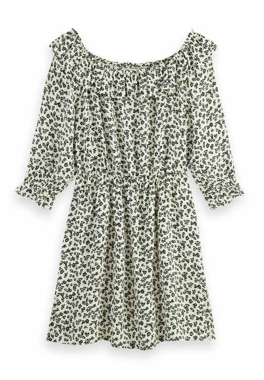 Scotch & Soda Off-shoulder frilled smock dress. Women