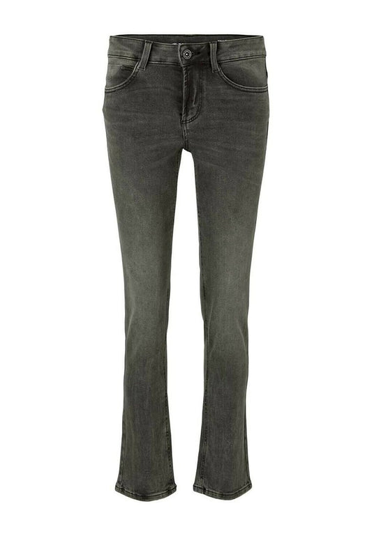 TOM TAILOR Jeanshosen Alexa Straight Jeans with Bio Cotton Blue-Black Denim (TO221N0D5-K11) Women
