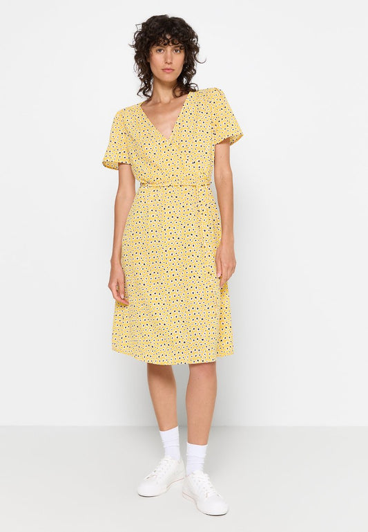 JDY SAVANNAH S/S MIDI DRESS WVN LO Yellow (ZZO20M306-E00) Women