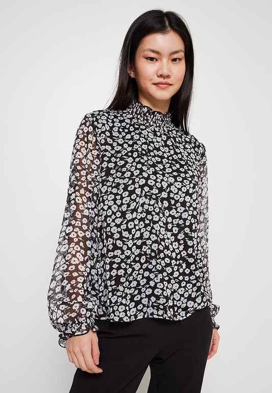 JDY MALLI L/S SMOCK TOP WVN LO Multi-Coloured (ZZO1TLB25-T00) Women