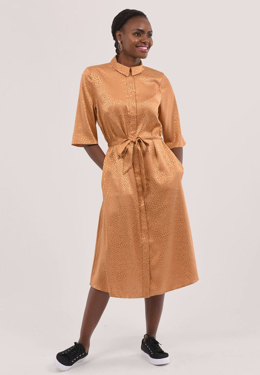 Closet A Line Shirt Dress D6586 Orange (ZZO2UNP12-G00) Women