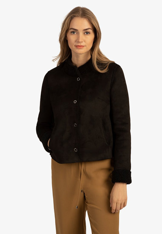 Apart Coats & Jackets Black (ZZO1QUJ28-Q00) Women