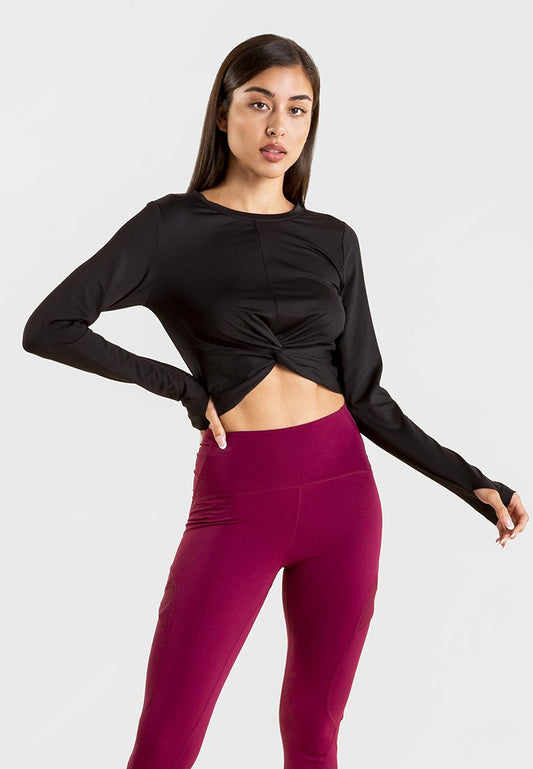 Swedish Fall Everyday Energy Knot Longsleeve Black (ZZO1J3212-Q00) Women
