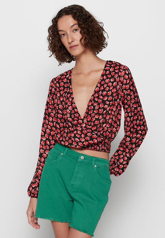 JDYARIEL L/S SHORT SMOCK TOP WVN LO Women
