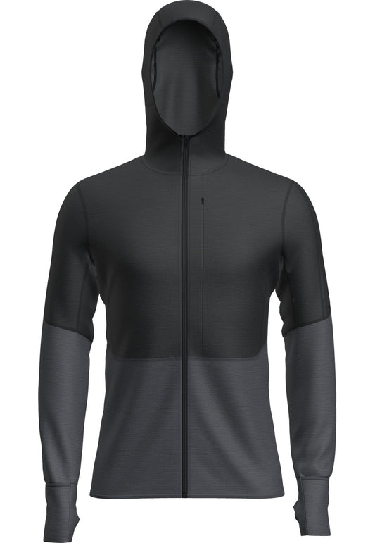 icebreaker M M 200 Real Des LS Zip H Black (ZZO30XH15-Q00) Men