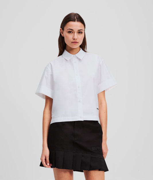 Karl Lagerfeld Jeans Klj Boxy Poplin Blouse (A3W11005) Women