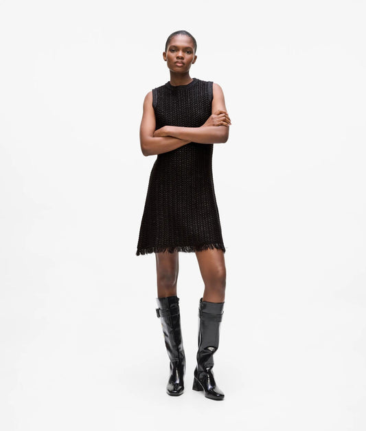 Karl Lagerfeld Twist Stitch Knit Dress Black (A4W13032999) Women
