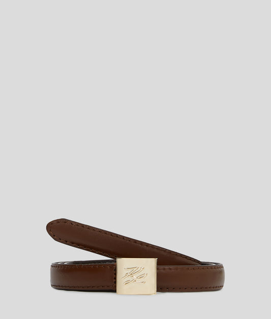 Karl Lagerfeld K/Autograph Pad H1.5 Belt Friar Brown (B1W33099141) Women