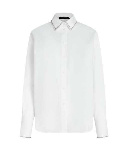 Karl Lagerfeld Chain Detail Poplin Shirt White (B2W11003100) Women