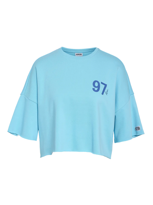 Aston Short Sleeve Oversized Sweat Tee Fwd Baltic Sea (27037104) Women