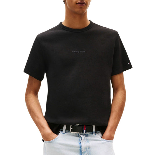 Tommy Hilfiger Slim Waffle Script Shirt Black (DM0DM21778-BDS) Men