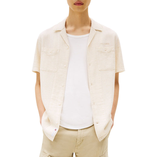 Tommy Hilfiger Waffle Reg Camp Classic Shirt Beige (DM0DM21928-ACH) Men