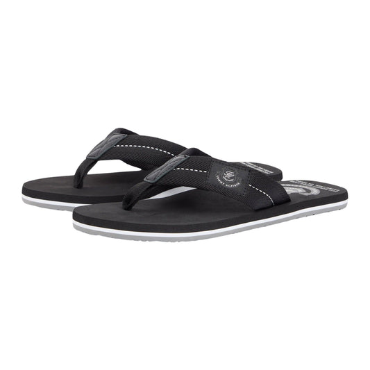 Tommy Hilfiger Patch Beach Flip-Flops Black / White (FM0FM05804-BDS) Men