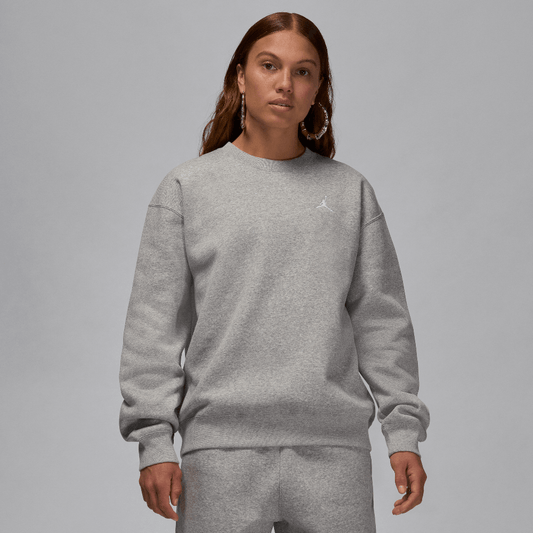 Jordan Brooklyn Fleece Women's Crew-Neck Sweatshirt Dark Grey Heather/White (FV7074-063) Women