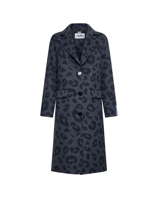 Silvian Heach Long Coat Juan Black / G.S (GPA25015CP) Women