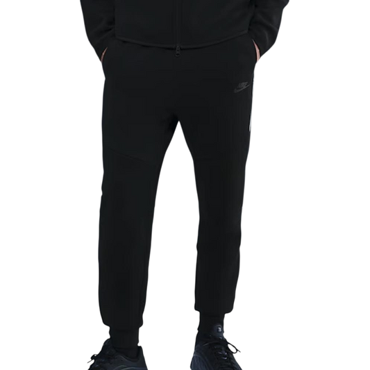 NIKE Tech Fleece Joggers Black White Reflective Men