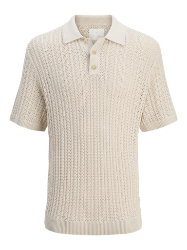 Jack & Jones Premium JPRCCJOEL KNIT POLO SS SN Whitecap Gray (12274685-WhitecapGray) Men