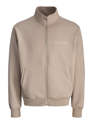 Jack & Jones Originals JORGEN SWEAT ZIP HIGH NECK SS25 Mocha Meringue (12286677-Mocha Meringue) Men