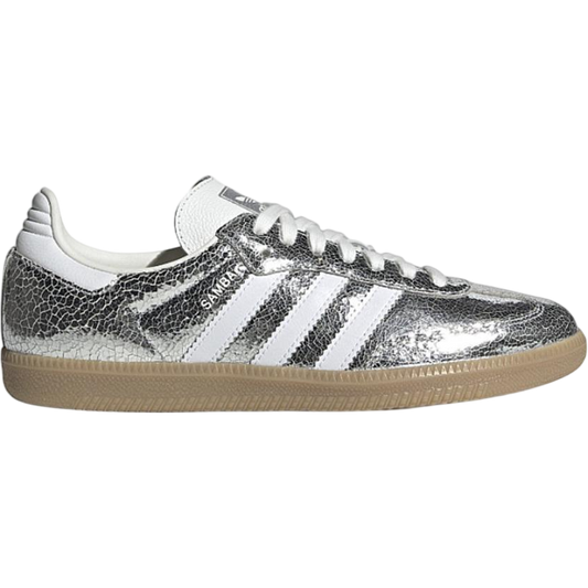 ADIDAS Samba OG Silver Metallic Cracked Leather  Women