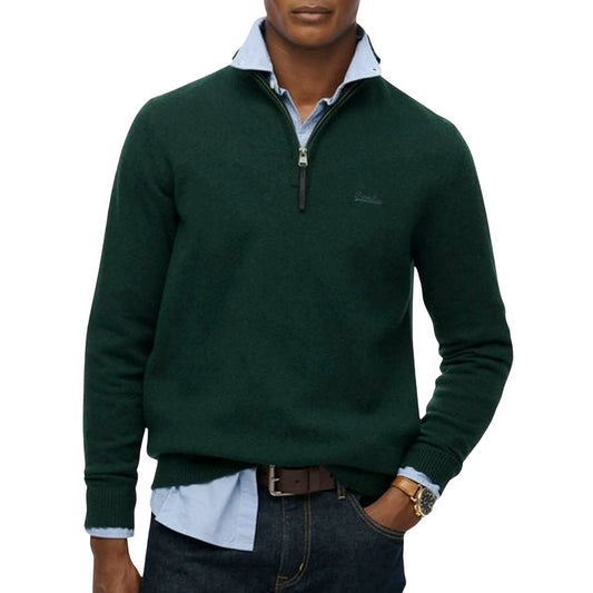 Superdry Wool Blend Half Zip Sweater (M6110688A-TEM) Men