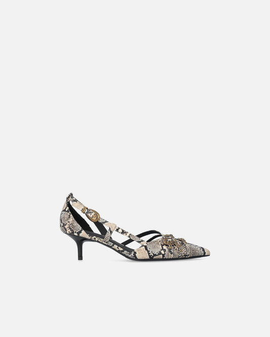 GLORIA 16 - DECOLLETE PRINTED CALF LEATHER ROCK Women