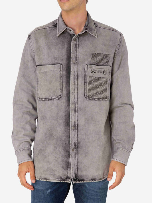 Diesel Denim Shirt D-Milov Grey (SUNICE-3134694) Men