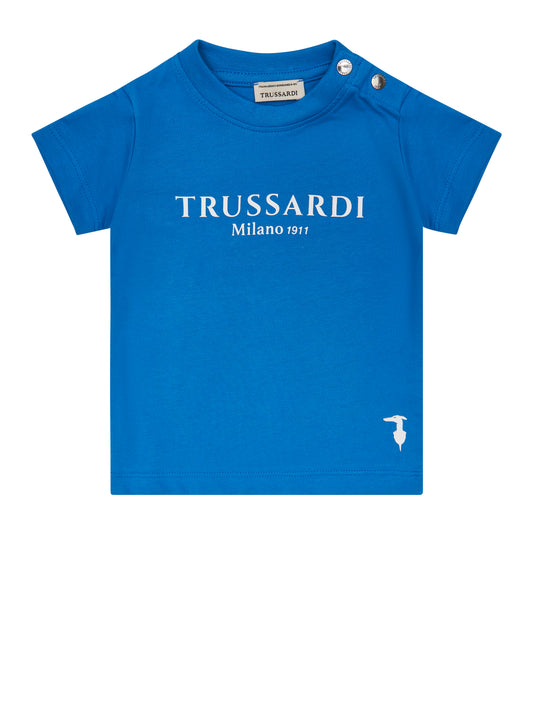 Trussardi Junior Set T-Shirt+Bermuda Chologo White / R.L (TIP26008CJ) Kids