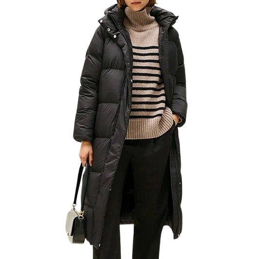 Tommy Hilfiger Down Hooded Longline Puffer Winter Jacket (WW0WW46536-BDS) Women