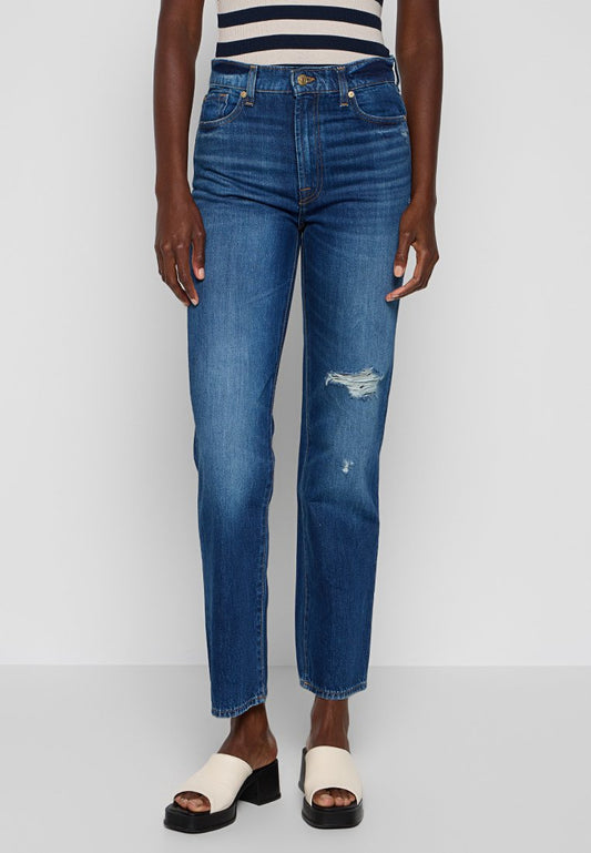 7 for all mankind TALL LOGAN STOVEPIPE Wonderland Dark Blue (ZZO2EY159-K00) Women
