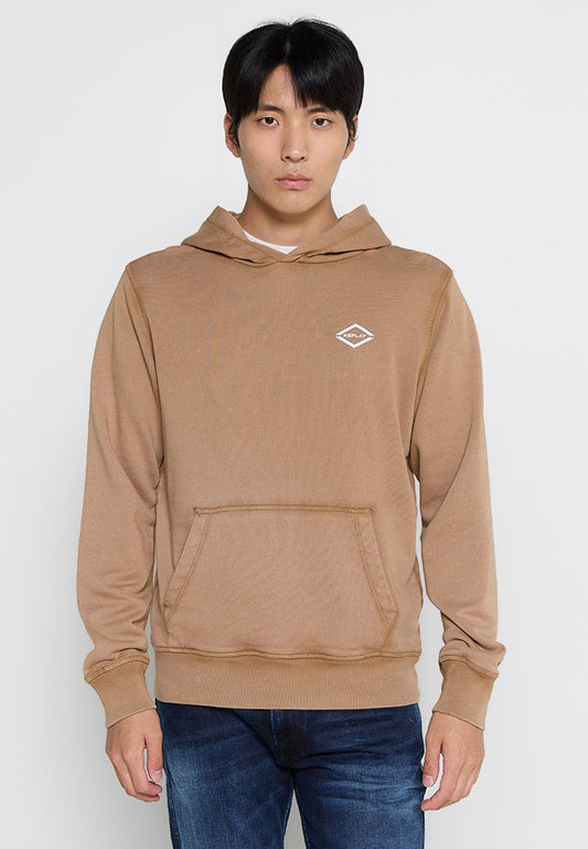 Replay GARMENT DYED ORGANIC COTTON FLEECE Brown (ZZO2B59AI-O00) Men