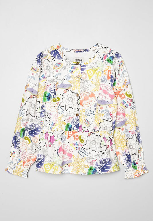ALL-OVER PRINTED LACE DETAIL COTTON TOP Boys