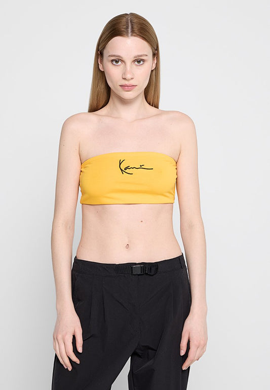 Karl Kani KK Small Signature Bandeu Top Yellow (ZZO2EUR01-E00) Women