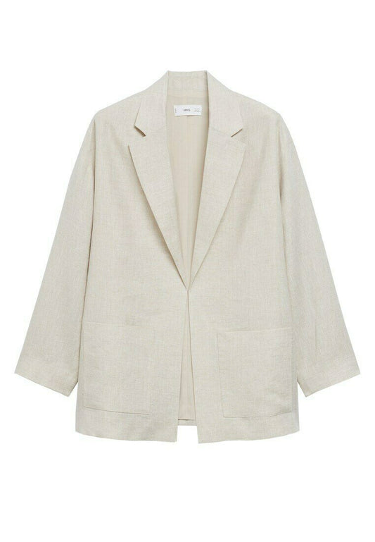 Mango Blazer 100 % leinen Off-White (M9121G124-A11) Women
