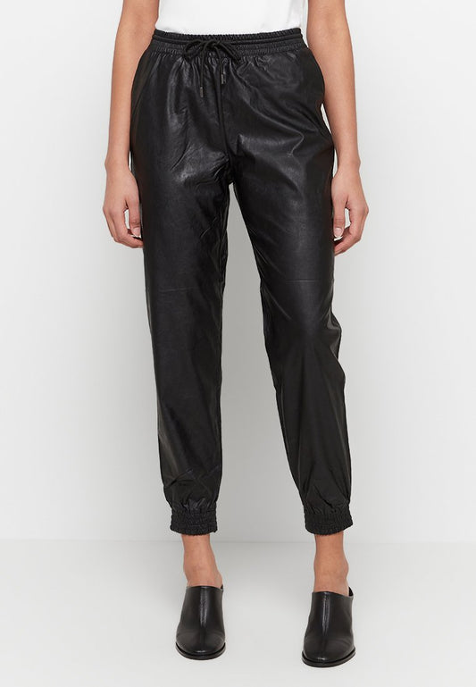 ONLY ONLMARLAN MW FAUX LEATHER PANT PNT Black (ZZO1T1K20-Q00) Women