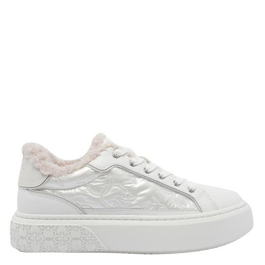 YOKO 21 - SNEAKER CALF LEATHER/MONOGRAM FABRIC N/LINING FUR MILK Women