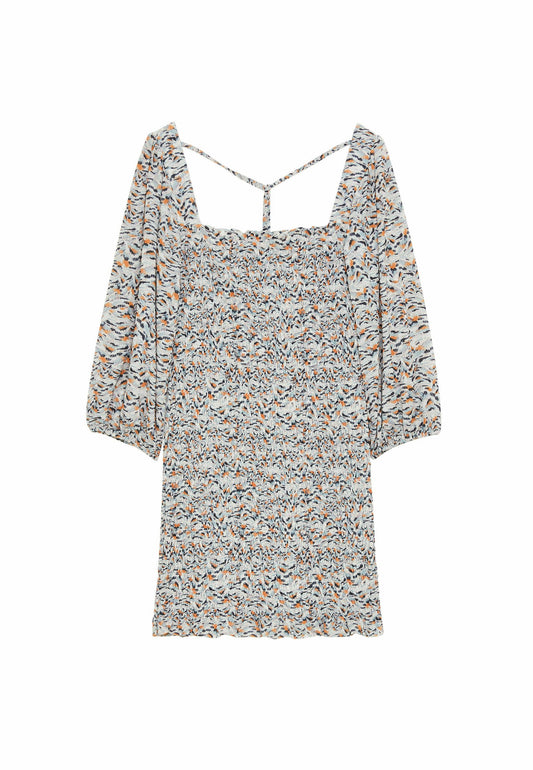 Patrizia Pepe Print adorned tulle mini dress Orange (P1421C0KU-H11) Women