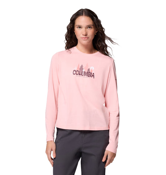 Columbia Ruby Springs Graphic LS Pink Sand, Colorful Treescape (2135241669) Women