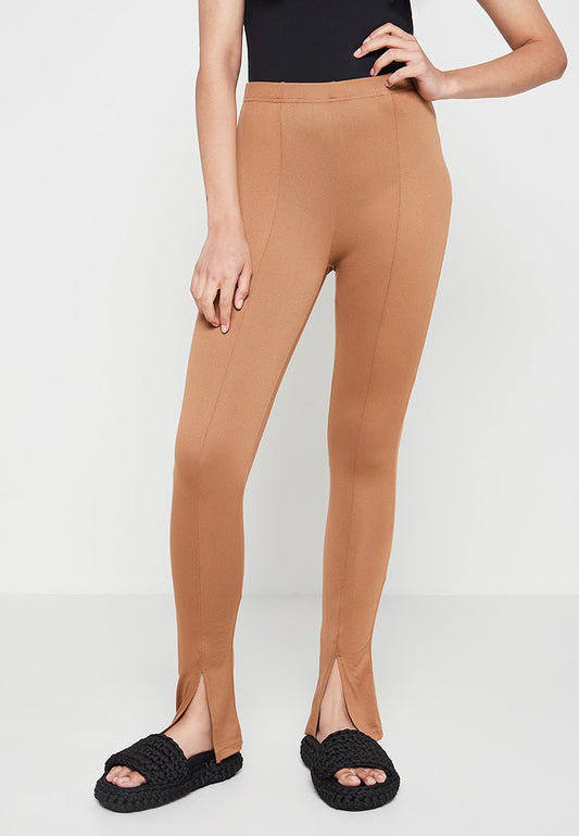 VILA VIPASSA RW SLIT LEGGINS/KA Beige (ZZO1K9W07-B00) Women