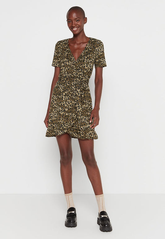 JDY FIA S/S WRAP DRESS LO Khaki (ZZO1W8X08-N00) Women