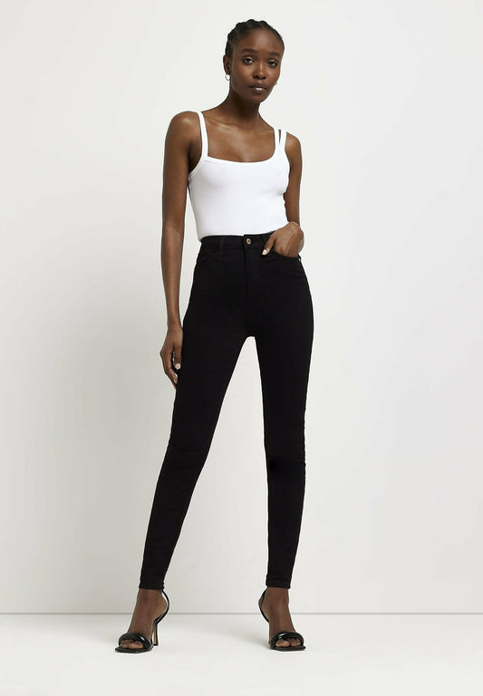 River Island high waisted skinny jeans Black (RI921N0IJ-Q11) Women