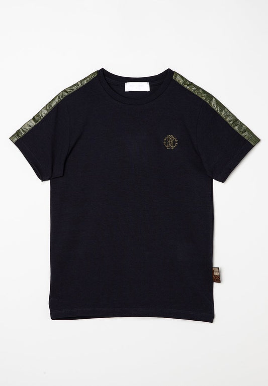 Roberto Cavalli Junior b t shirt heraldic Dark Blue (ZZO1RD160-K00) Kids