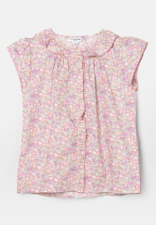 U.S. Polo Assn. BLOOM SHIRT SLV LESS Light Pink (ZZO2Y8627-J00) Kids