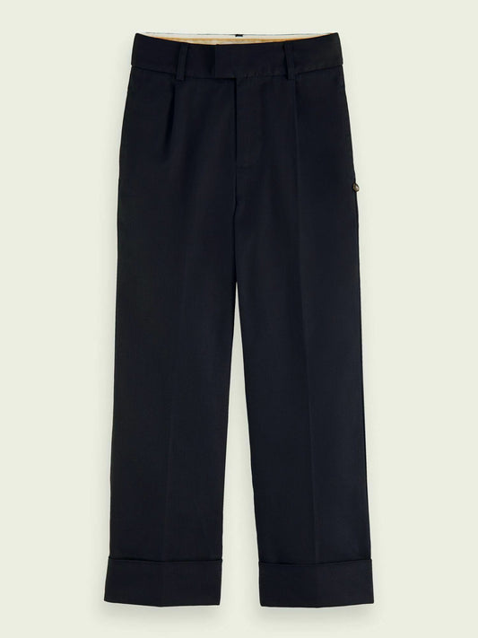 Scotch & Soda Wide-legged organic cotton trousers dark blue (SC323B02T-K11) Kids