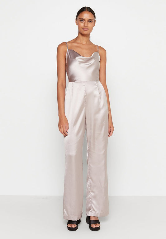 NA-KD Waterfall Neckline Jumpsut Stone (ZZO20MCAM-M00) Women
