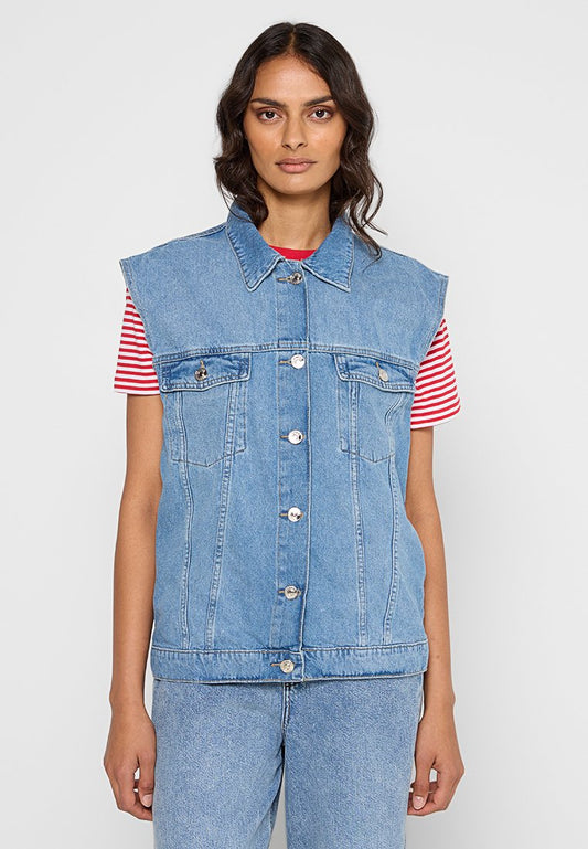ONLY ONLMYRNA OVERSIZE WAISTCOAT DNM BOX Light Blue (ZZO30QK05-K00) Women