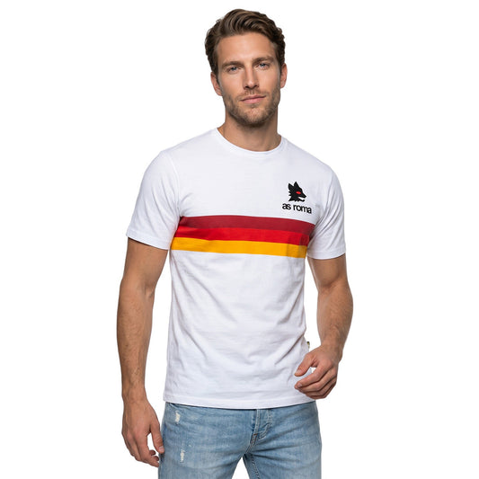 COPA T-Shirt As Roma Stripes White (6086) Men